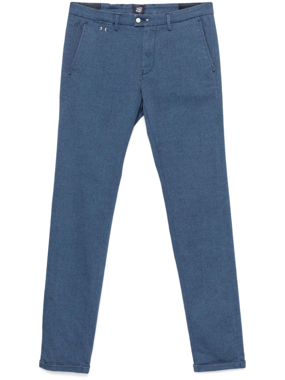 Sartoria Tramarossa herringbone trousers - Blue