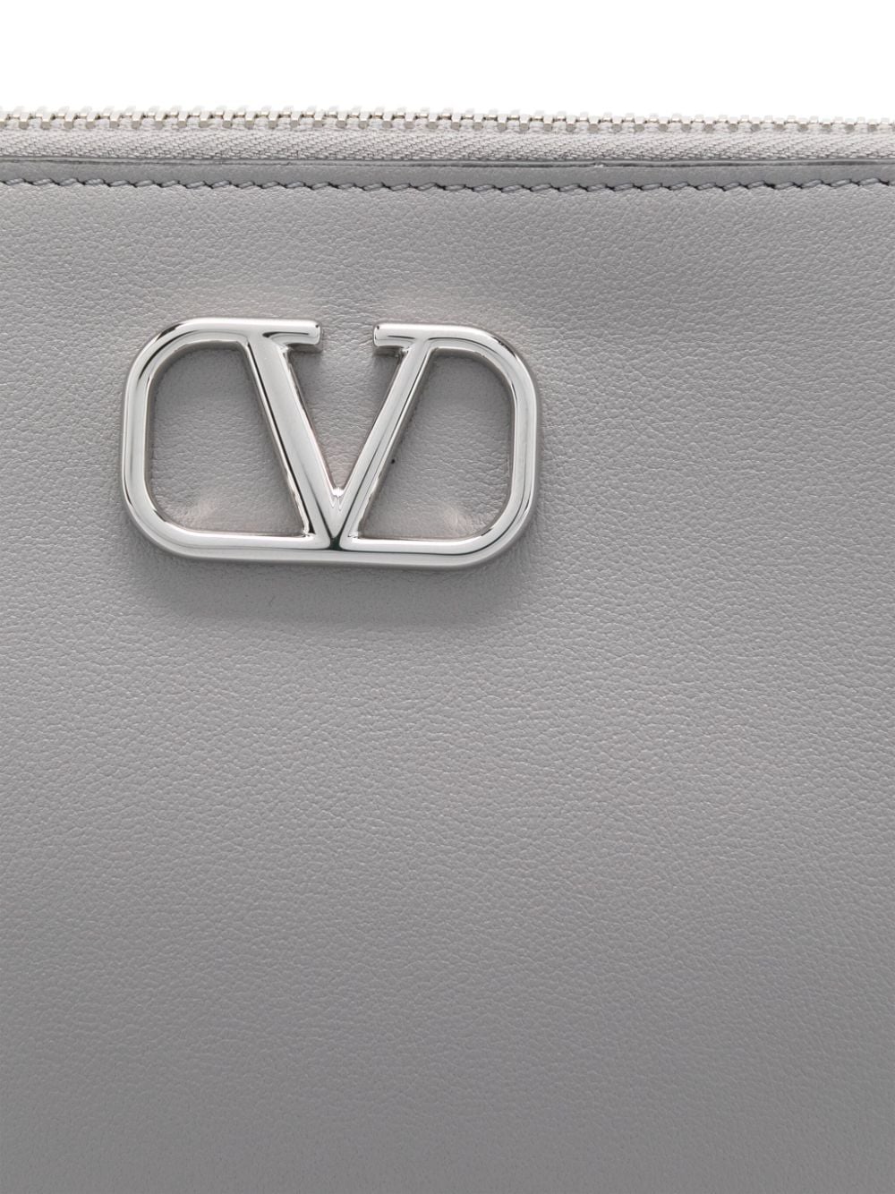 Shop Valentino Vlogo Signature Shoulder Bag In Grey