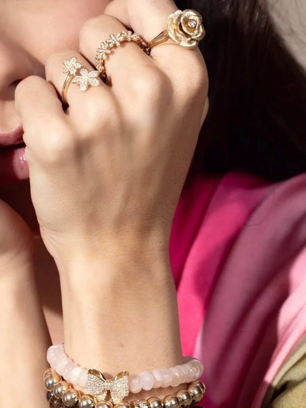 Sydney Evan 14kt Yellow Gold Daisy Eternity Ring In Gold