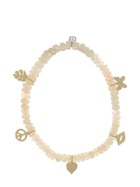 14kt yellow gold charm opal bracelet