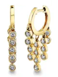 Sydney Evan 14kt yellow gold diamond huggie earrings