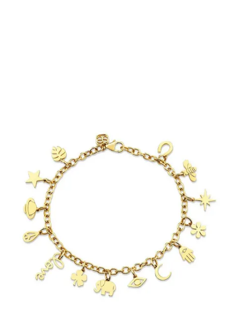 Sydney Evan 14kt yellow gold multi-charm bracelet