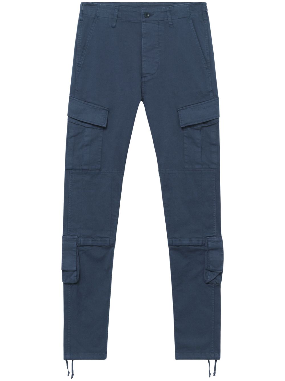 cotton straight-leg trousers