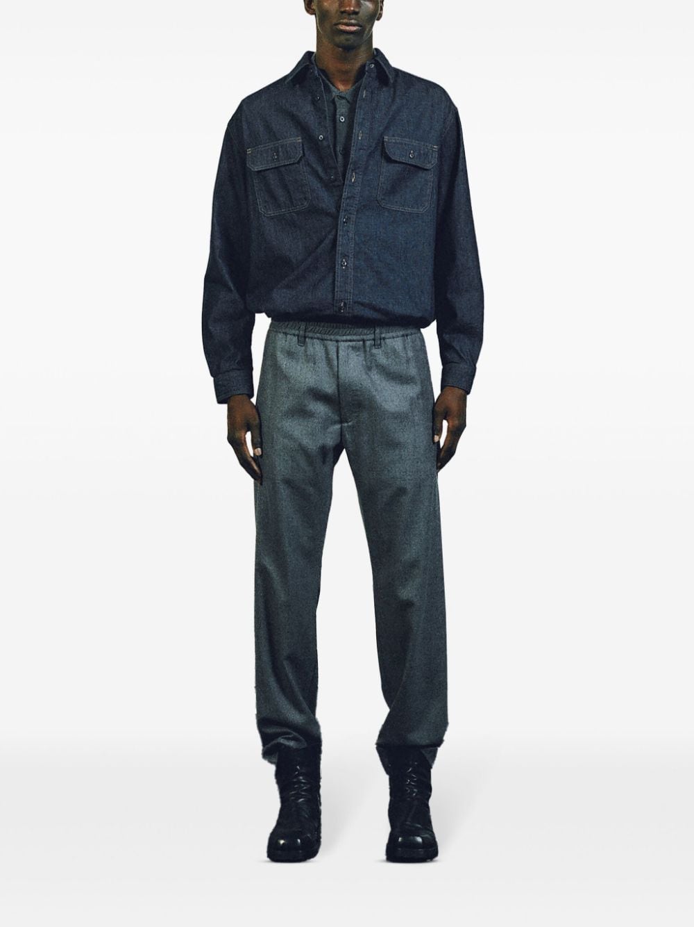 John Elliott buttoned denim shirt - Blauw