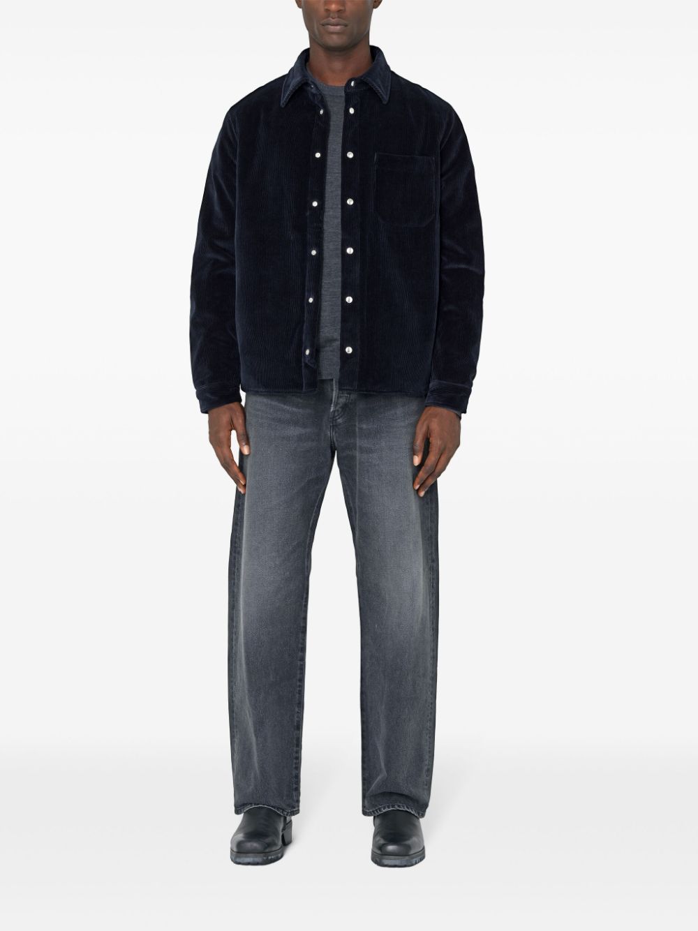 John Elliott ribbed knit shirt - Blauw