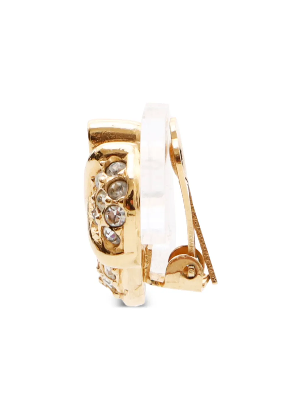 Christian Dior Pre-Owned aretes de clip con detalles de strass | Image 2