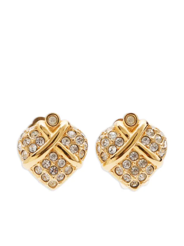 Christian dior diamond earrings new arrivals