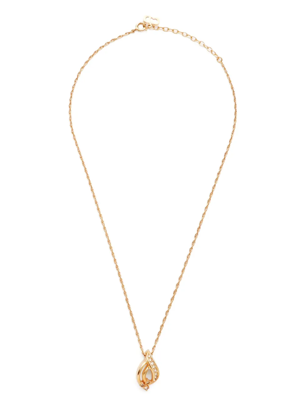 Christian Dior Pre-Owned collar de cadena de espiga con dije | dorado | Image 1