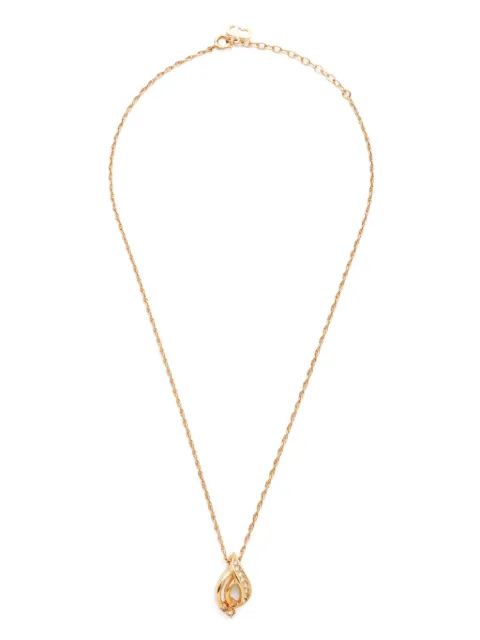 Christian Dior Pre-Owned pendant wheat-chain necklace