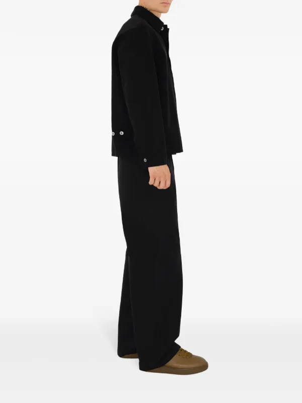 Burberry EKD Cotton Overshirt Jacket | Black | FARFETCH