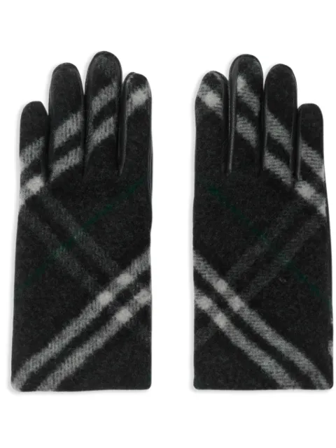 Burberry check wool gloves Men