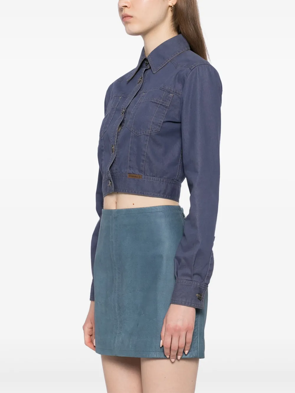 Pre-owned Chanel 2001 Single-breasted Jacket In Blue
