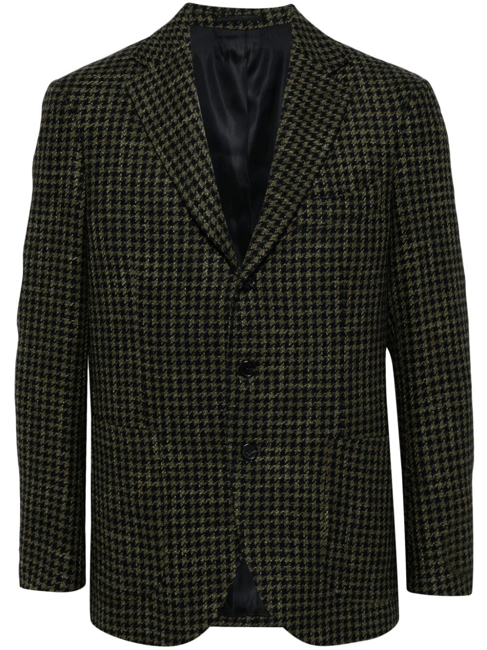 houndstooth single-breasted jacket