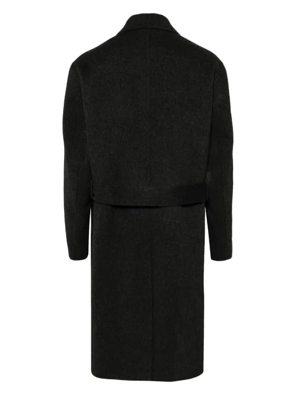 Man On The wool-blend single-breasted Coat Black FARFETCH IN