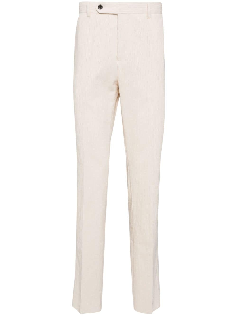 corduroy tapered trousers