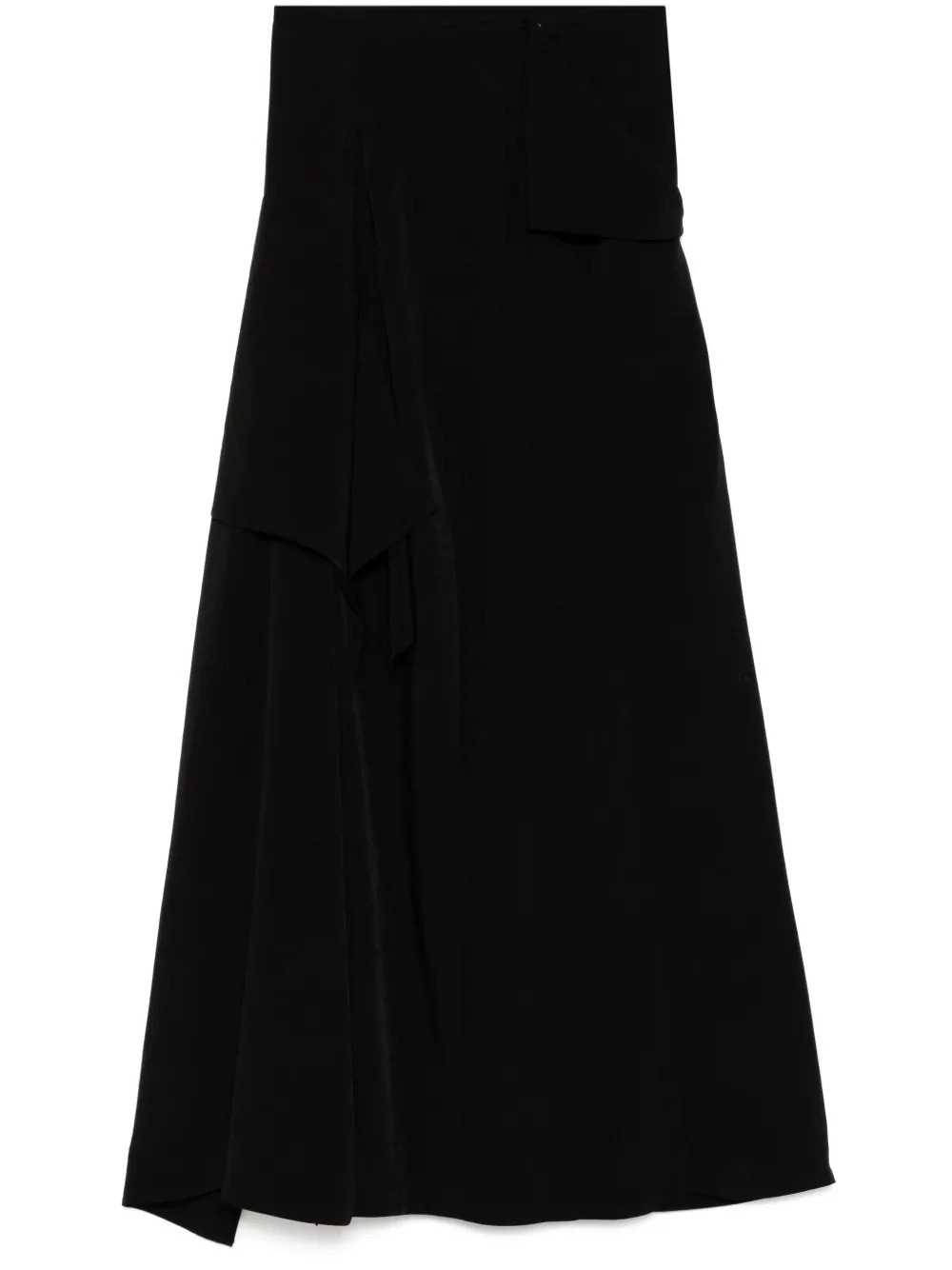 Yohji Yamamoto draped high waist skirt - Black