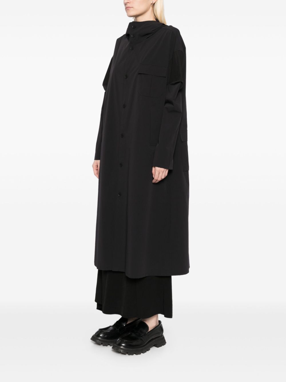 Yohji Yamamoto Jas met enkele rij knopen Zwart