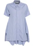 sacai striped shirt dress - Blue