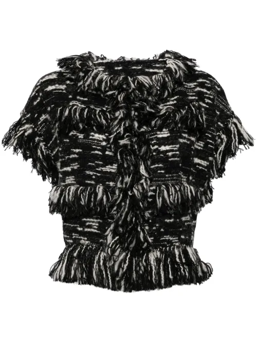 Veste en maille à franges - sacai - Modalova
