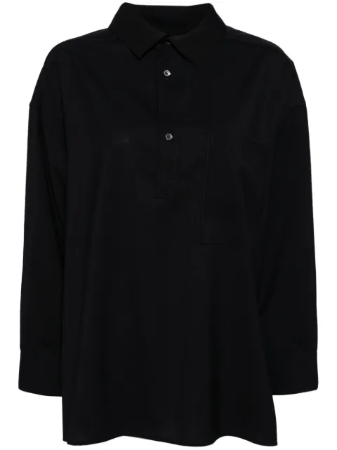 DARKPARK button-up wool polo top