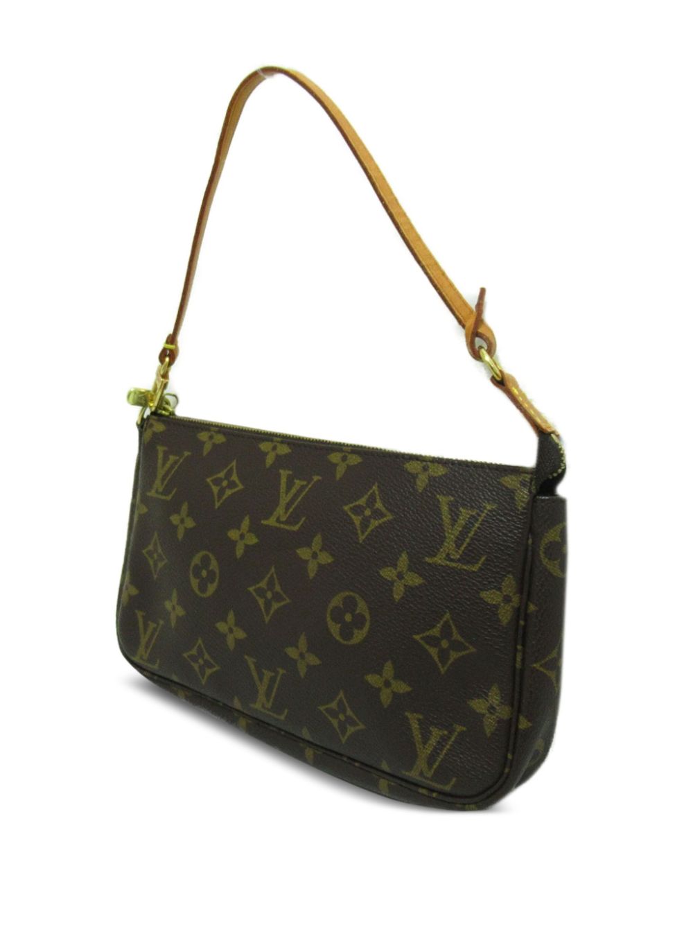 Pre-owned Louis Vuitton 2000 Pochette Accessoires Clutch Bag In 褐色