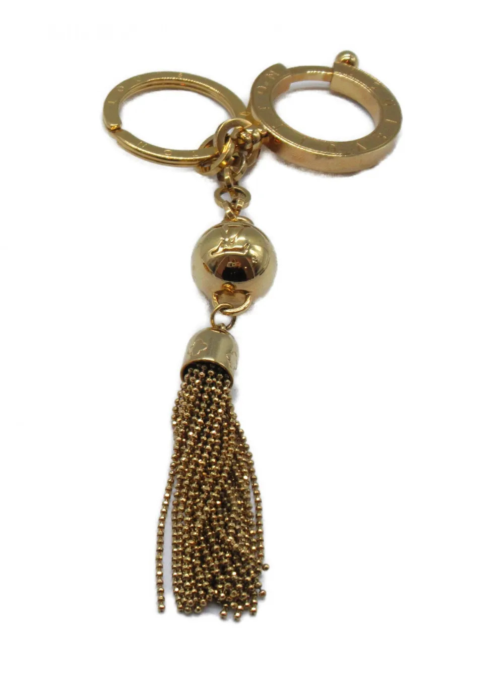 Louis Vuitton Pre-Owned 2000s logo-engraved tassel keyring - Goud