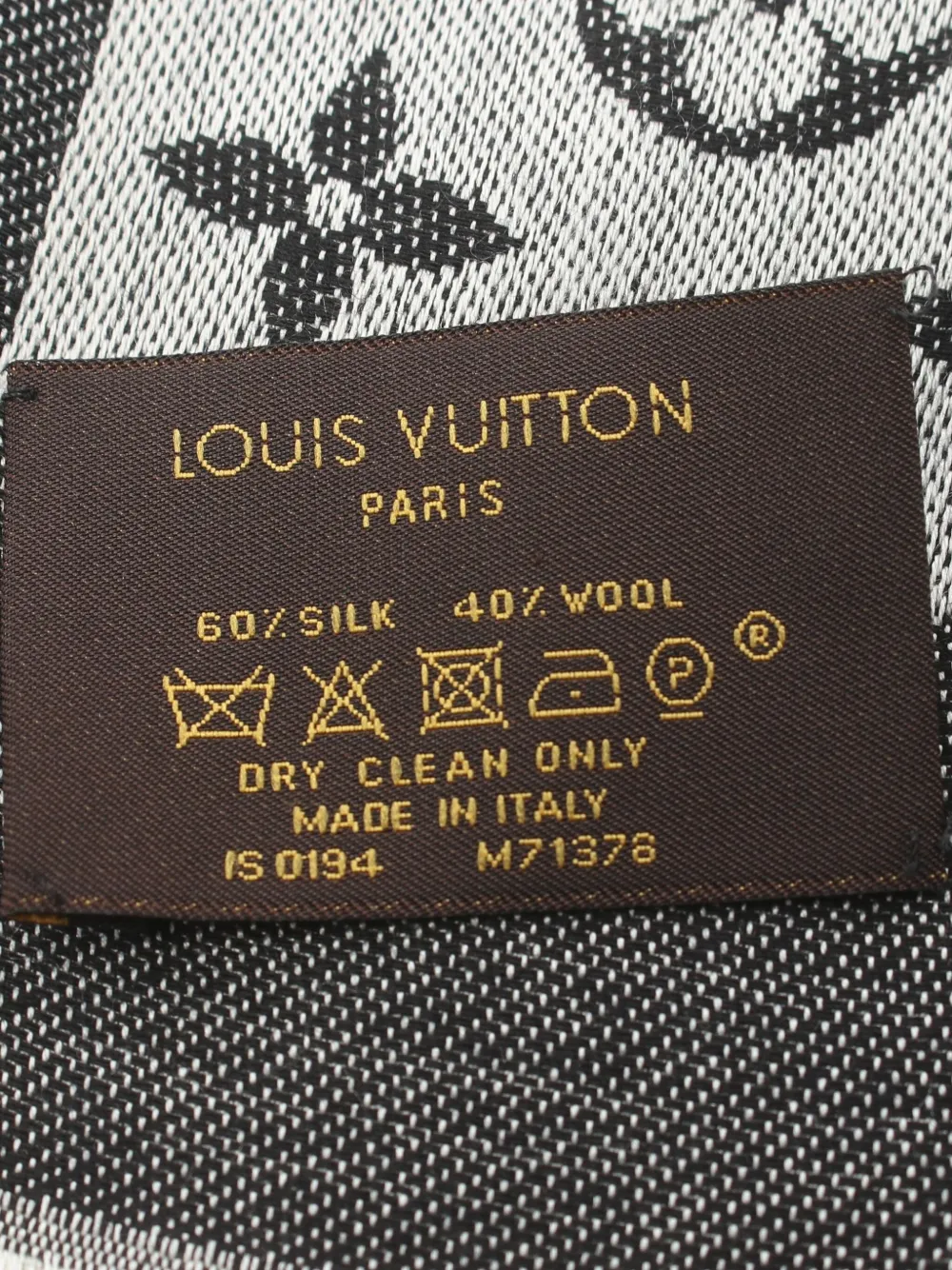 Louis Vuitton Pre-Owned 2014 monogram denim shawl - Zwart