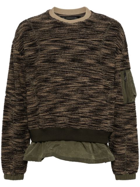 Andersson Bell layered fleece sweater