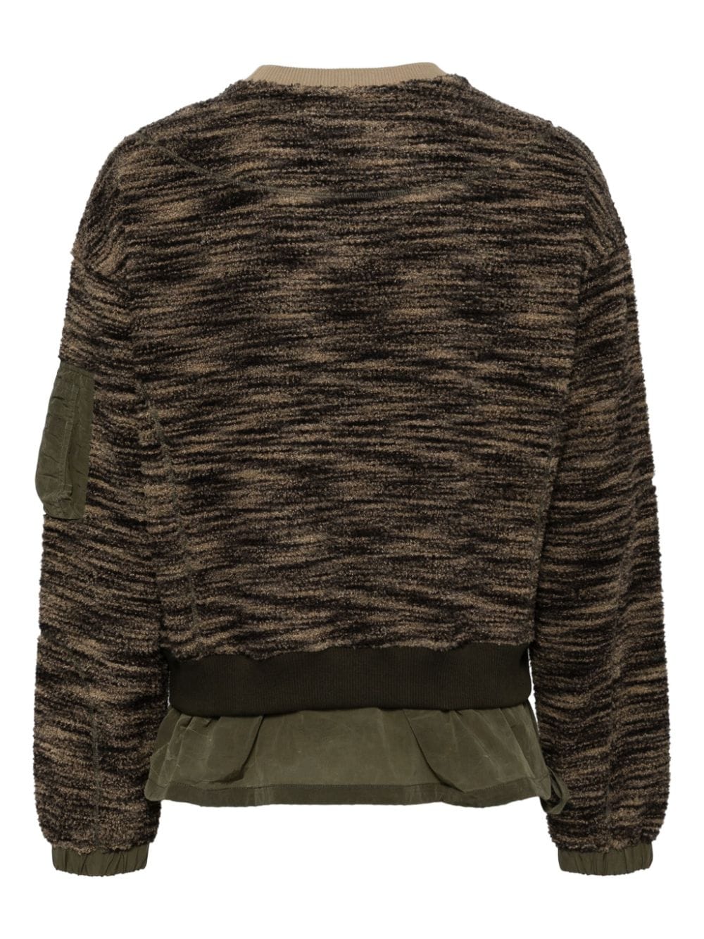 Shop Andersson Bell Layered Fleece Sweater In Brown