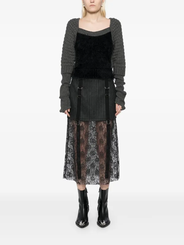 Andersson Bell Parachute Gear Wool Skirt | Black | FARFETCH