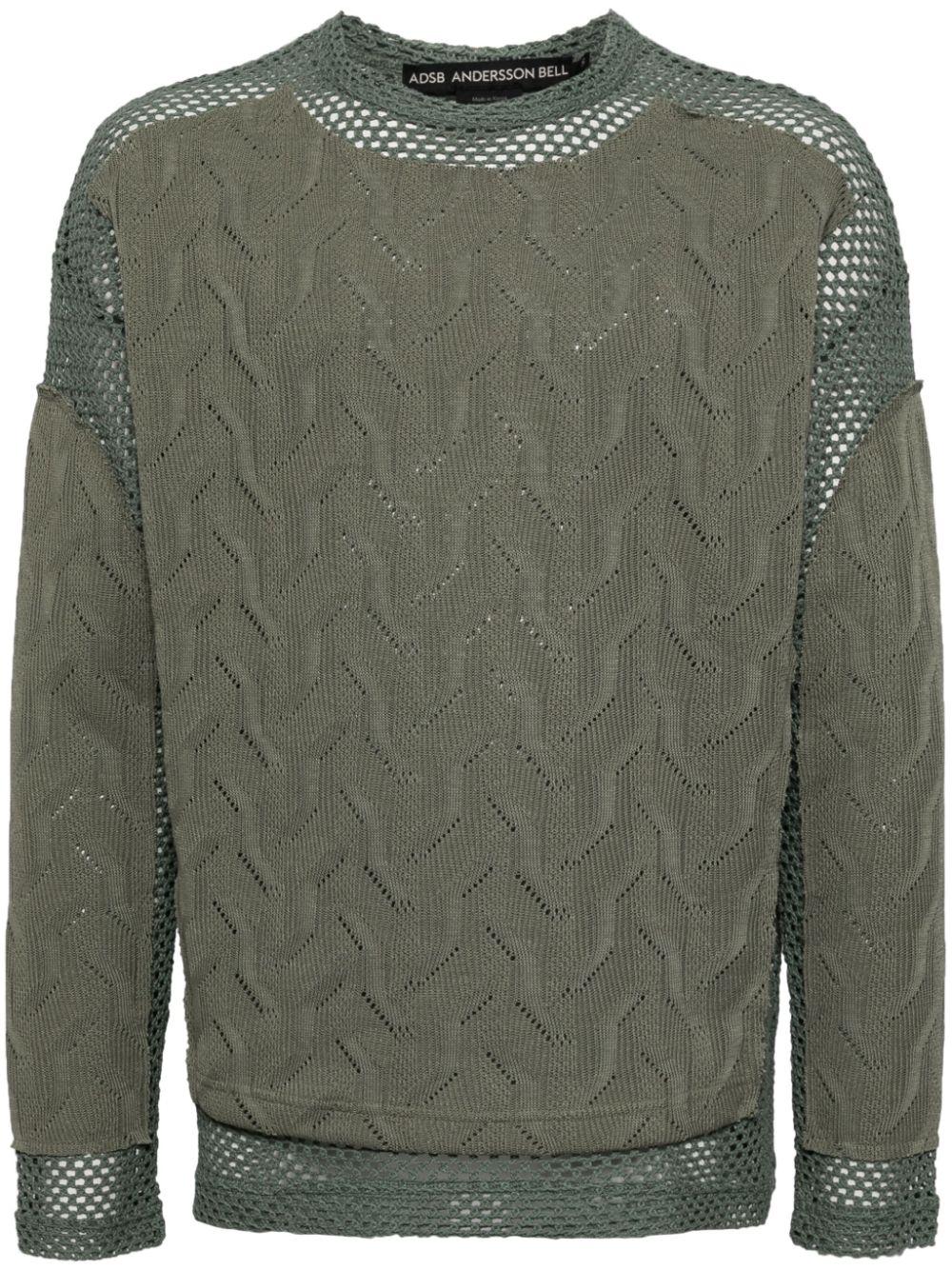 Andersson Bell layered crew-neck jumper - Green