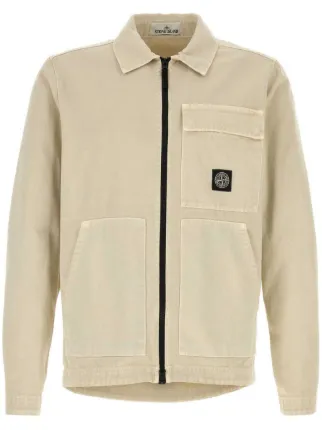 Stone Island Cotton Shirt Jacket | Neutrals | FARFETCH