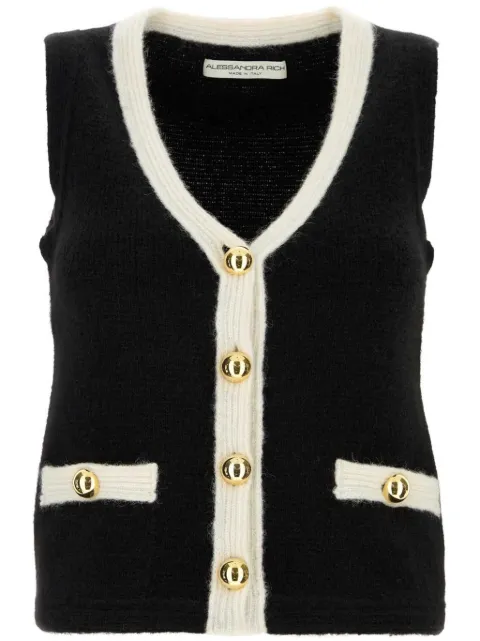 Alessandra Rich contrast-trim knitted vest