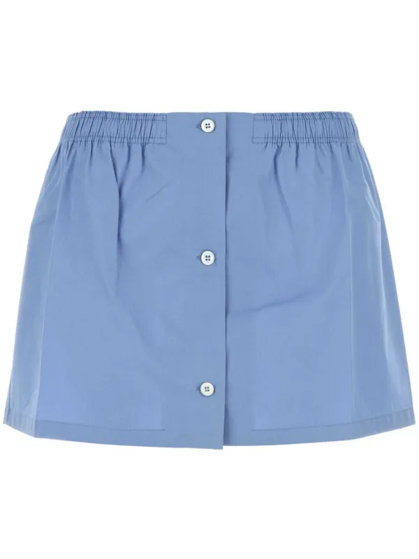 スカート MIU MIU Pleated skirt Blue 23705796_53624114_600.jpg
