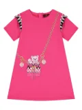 Aigner Kids graphic-print cotton-jersey dress - Pink