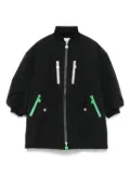 Stella McCartney Kids logo-tape padded jacket - Black