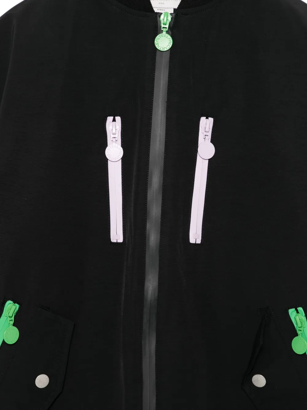 Shop Stella Mccartney Logo-tape Padded Jacket In Black