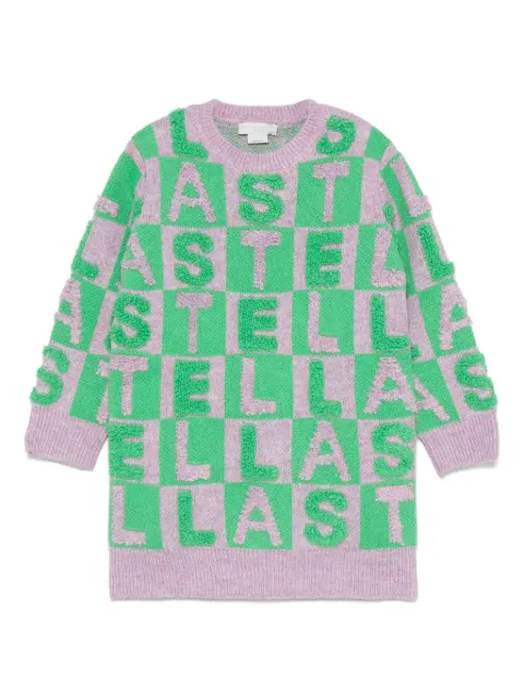 Stella McCartney Kids logo appliqué knit dress