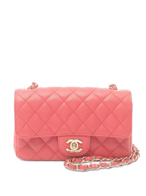 CHANEL Pre-Owned 2016-2017 Mini Rectangular Classic Caviar Single Flap crossbody bag WOMEN