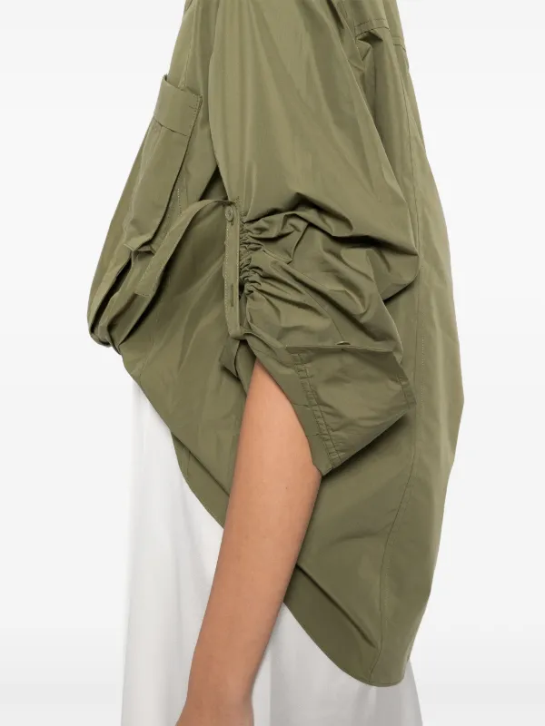 3.1 Phillip Lim ドレープ シャツドレス | グリーン | FARFETCH JP