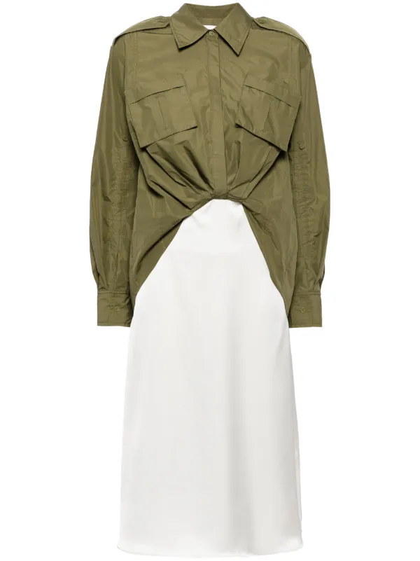 【3.1 Phillip Lim】ドレープTシャツドレス 3.1 Phillip Lim ドレープ Tシャツ コンビドレス | ブラック