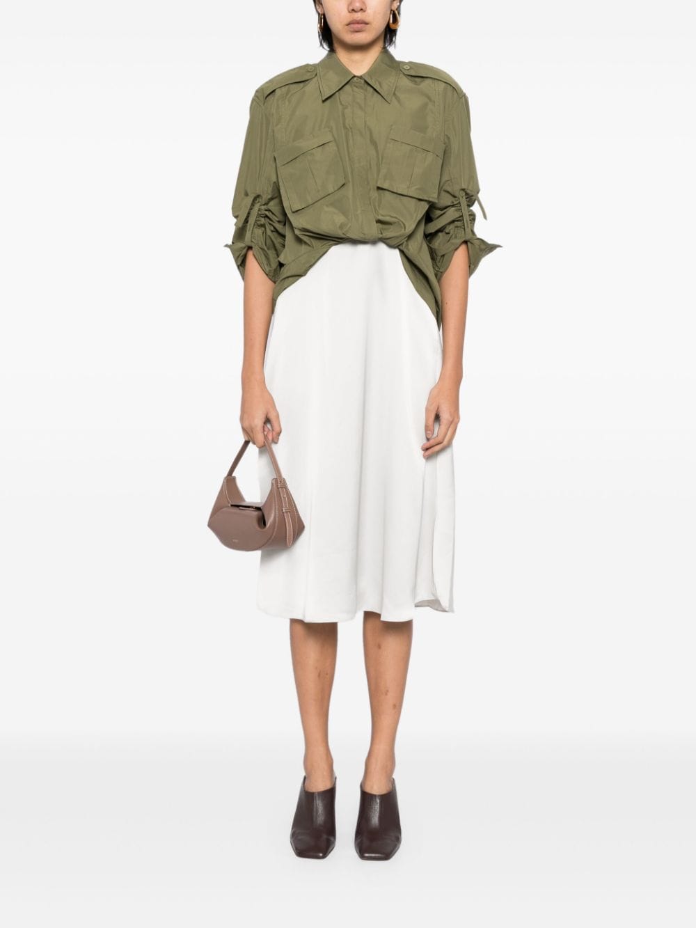 3.1 Phillip Lim Gedrapeerde blousejurk - Groen