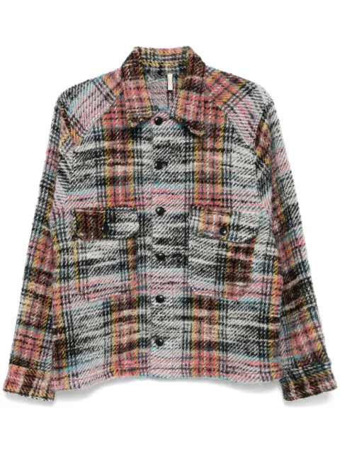 Sunflower CPO check-print shirt