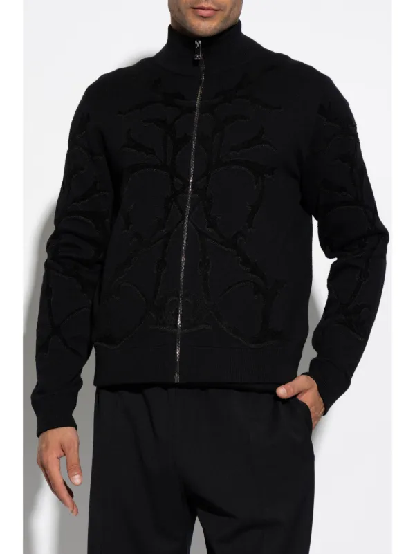 Versace ジップアップ カーディガン | ブラック | FARFETCH JP