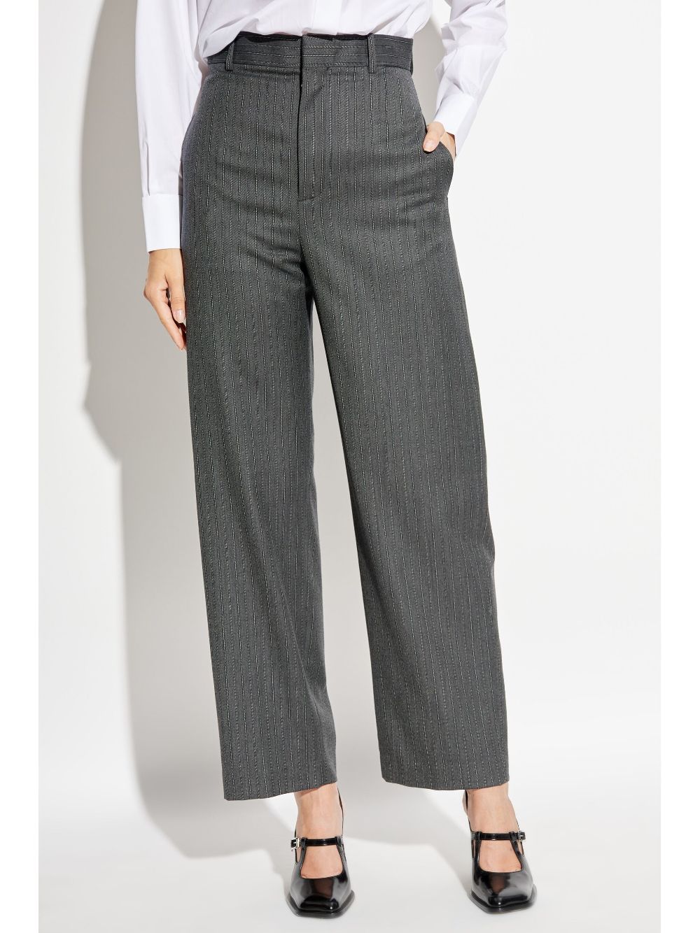 LOEWE wool pinstripe trousers Women