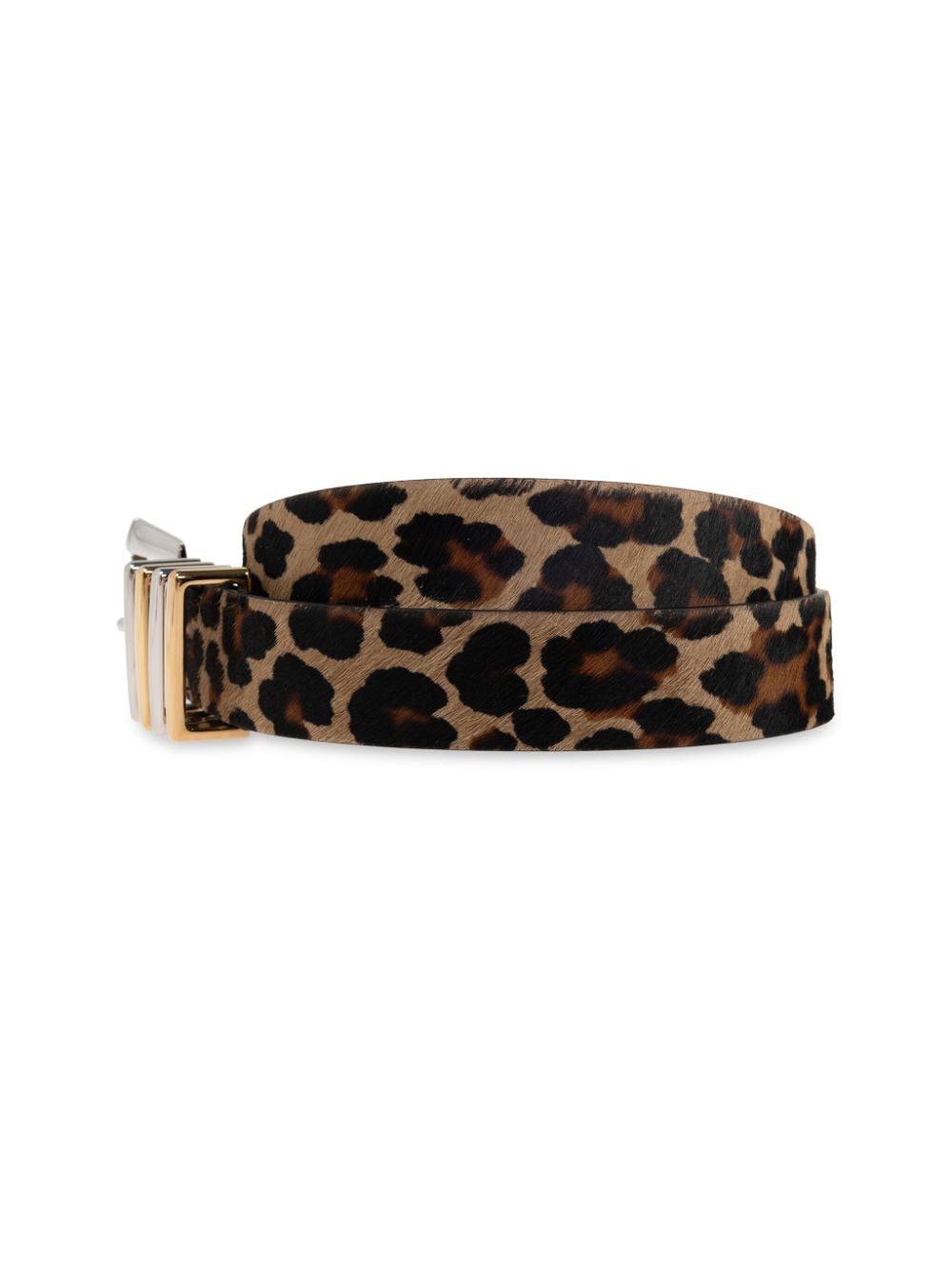 Shop Versace Medusa '95 Leopard Belt In Brown