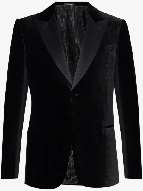 Emporio Armani veltet tuxedo blazer