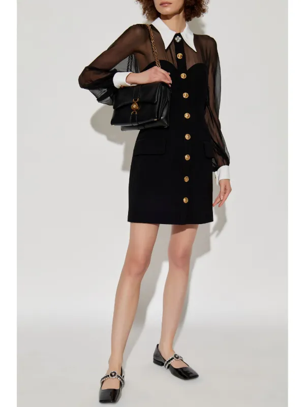 Versace Panelled Bustier Mini Dress | Black | FARFETCH