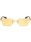 Balmain Eyewear BPS-150G-53 rectangle-frame sunglasses - Gold