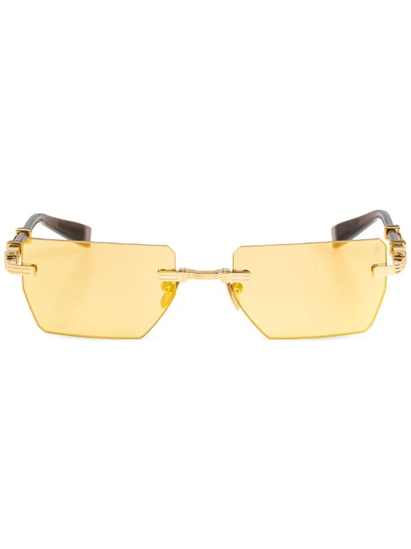 Balmain Eyewear BPS 150G 53 rectangle frame Sunglasses Gold FARFETCH CA